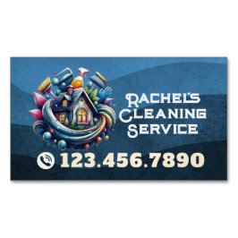 Modern House Cleaning Maid Service Housekeeping Magnetische Visitenkarte