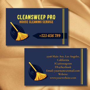 Modern House Clearing Maid Service-Logo Visitenkarte