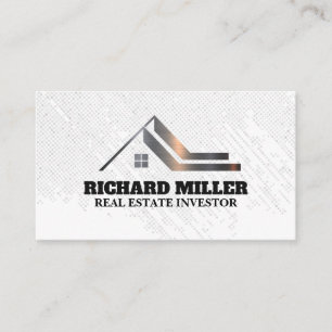 Modern House Logo   Real Anwesen Visitenkarte