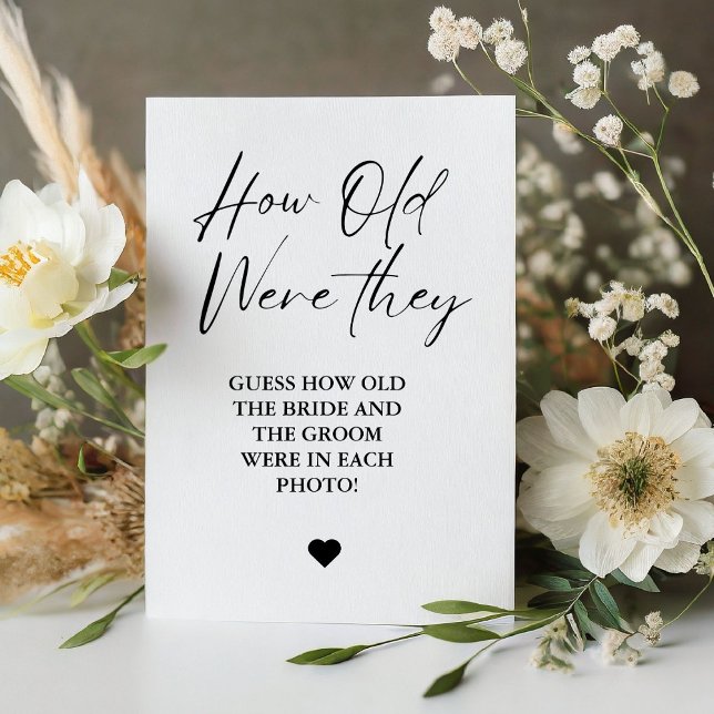 Modern How Old étaient-ils mariés Shower Jeu signe (Créateur téléchargé)