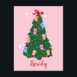 Modern Howdy Cowgirl Western Boots Weihnachten Postkarte<br><div class="desc">Cowgirl Stiefel Weihnachtsbaumschmuck moderne Retro-Illustration. Girly Cowgirl Stiefel mit Sternen und Herz-Illustration-Kunstwerke für trendige,  moderne,  ländliche Party. Cowboy Stiefel für Mädchen,  rosa Cowgirl Farm Geburtstagsgeschenke und Schreibwaren in pastellfarbenen ästhetischen Farben. Cowboy Kuh Land Western Farm Mädchen Brautparty,  Hochzeitsdekoration,  Babydusche,  Geburtstagsthema. Cowgirl Stiefel Weihnachtsbaumschmuck moderne Retro-Illustration Feiertage Geschenke und Dekoration</div>