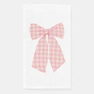 Modern Hübsch Pink Gingham Romantischer Coquette B Serviette