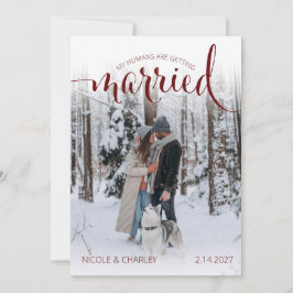 Modern Humans Getting Married Pet Photo Engagement Save The Date