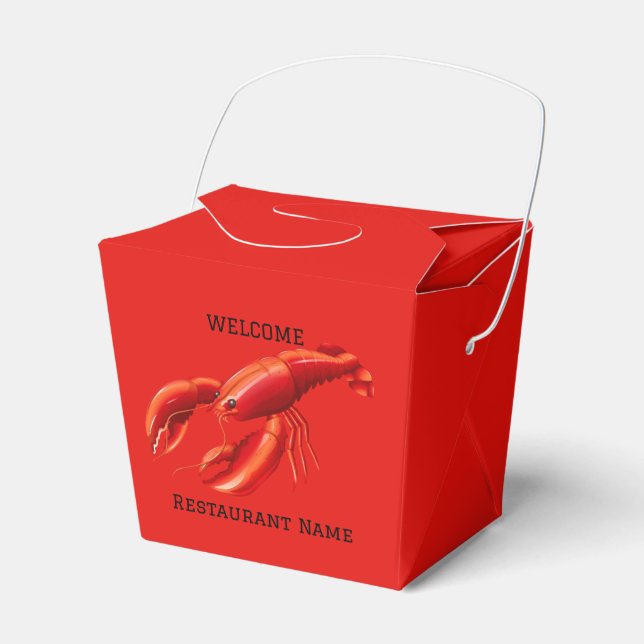 Modern Hummer Meeresfrüchte Frische Vermarktung Em Geschenkschachtel (Vorderseite)