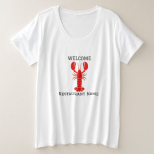 Modern Hummer Meeresfrüchte Frische Vermarktung Em Große Größe T-Shirt