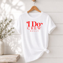 Modern I Do Crew Fette Rote Brautjungfer