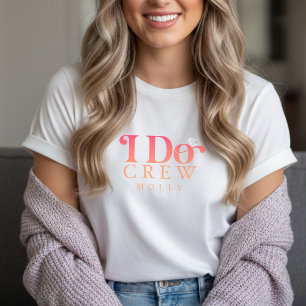Modern I Do Crew Sonnenuntergangsverlauf Brautjung Tri-Blend Shirt