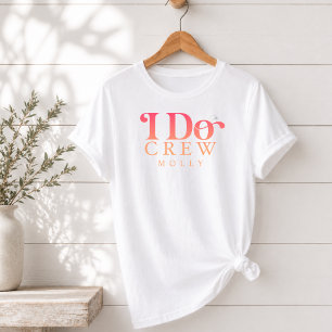 Modern I Do Crew Sonnenuntergangsverlauf Brautjung Tri-Blend Shirt