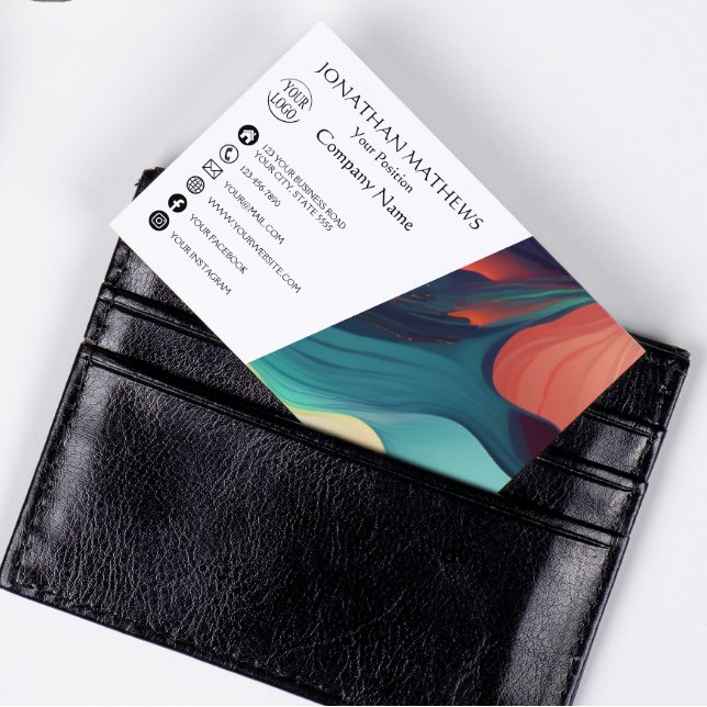 Modern I farbig Abstrakt Visitenkarte (Von Creator hochgeladen)