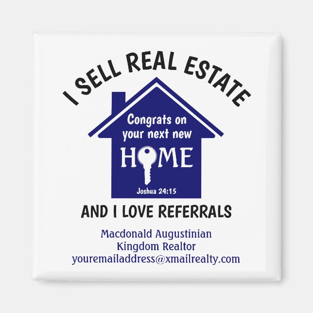 Modern I SELL REAL ESTATE Magnet (Vorne)