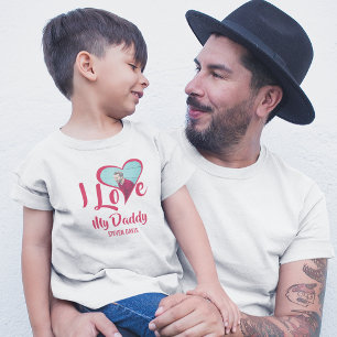 Modern Ich liebe meinen Daddy   Herz Foto T-Shirt
