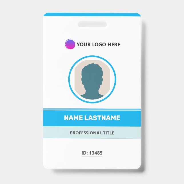 Modern ID Card Identification Badge (Face)