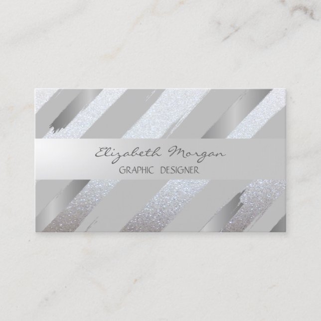 Modern,Imitate Gold Foil Pinselstriche, Glitzer Visitenkarte (Vorderseite)
