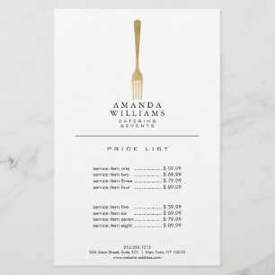 Modern Imitate Gold GFork Catering Logo II