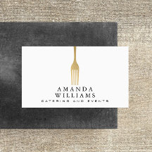 Modern Imitate Gold GFork Catering Logo