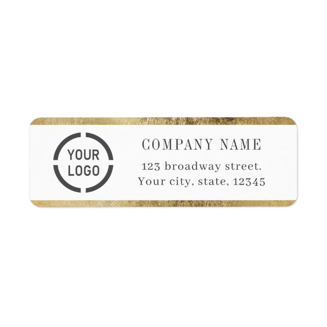 Modern Imitate Gold-Grenz-Logo-Rücksendemarke (Vorne)
