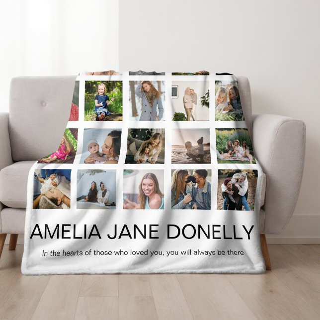 Modern in der Liebe Erinnerungsfotografie Collage Fleecedecke (Von Creator hochgeladen)