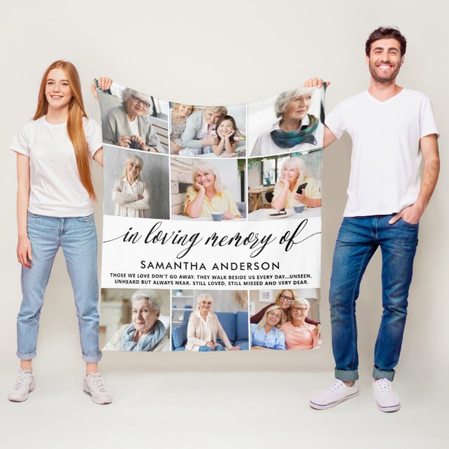 Modern in der Liebe zum Gedächtnisfoto-Collage Fleecedecke (Beispiel)