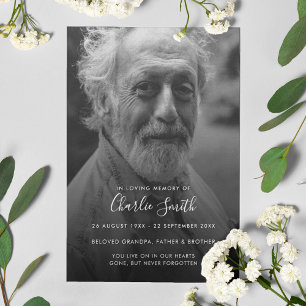 Modern In Loving Memory Funeral Program Programm