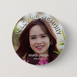 Modern In loving memory Memorial Tribute Button