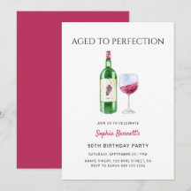 Modern, in Perfektion gereifter Wein zum Geburtsta