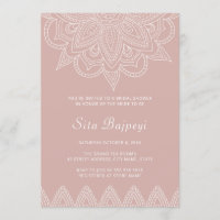 Modern Indian Pink Mehndi Hindu Brautparty