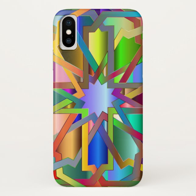 Modern Indian Print iPhone Case (Rückseite)