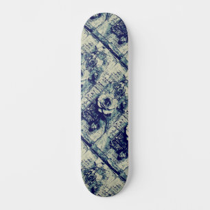 Modern Indigo Blue Urban Street Art Inspiriert Skateboard