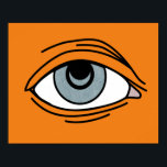 Modern Insomniac Eye Pop Art Poster<br><div class="desc">Mit diesem zeitgenössischen, müden Blickposter, das ein auffallendes minimalistisches Design mit einem lebhaften orangefarbenen Hintergrund bietet, machen Sie eine kühne Aussage. Ideal für Selbstgefälligkeit, Nachtschwärmer oder Liebhaber moderner Pop-Kunst, erfasst dieses Stück das Wesen von Ermüdung und Wakefulness auf visuell überzeugende Weise. Ideal für Zimmer, Büros oder kreative Räume.</div>