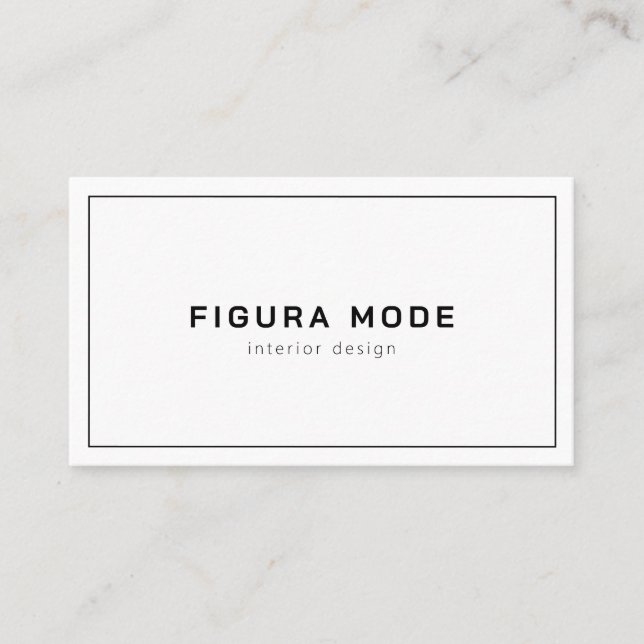 Modern Interior Designer Business Card Visitenkarte (Vorderseite)