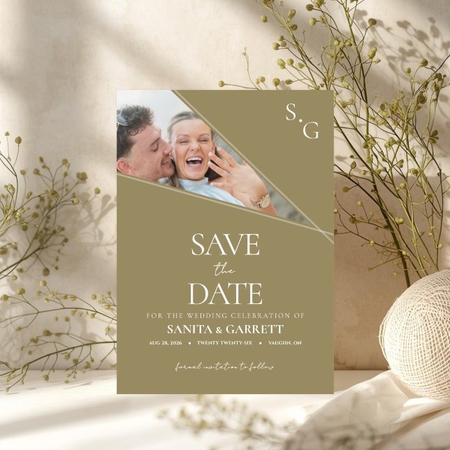 Modern Intersecting Lines Save The Date Card Einladung (Unique Save The Date Card)