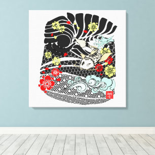 Modern Irezumi Art Koi Leinwanddruck