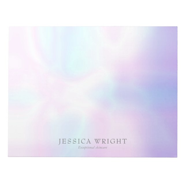 Modern Iridescent Notizblock (Vorderseite)