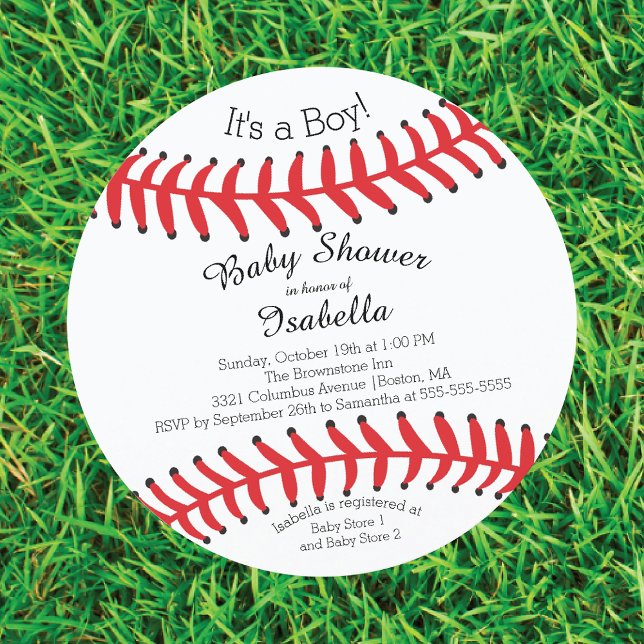Modern ist es eine Baby Baseball Baby Dusche Einla Einladung (Von Creator hochgeladen)