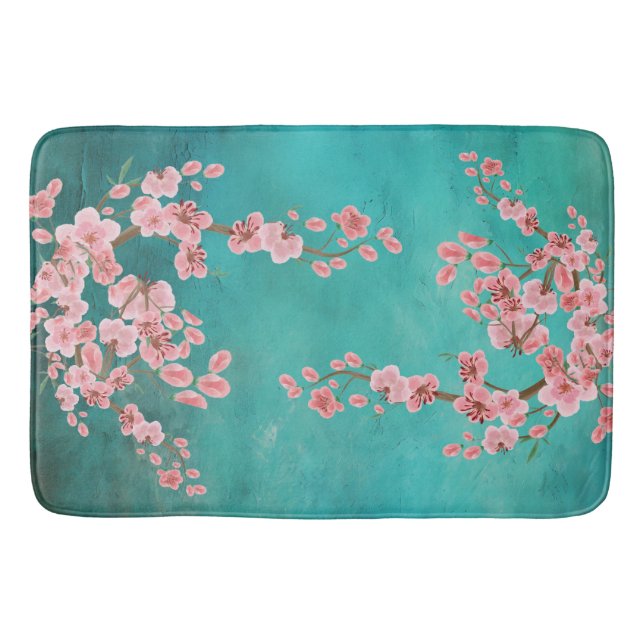 Modern Italian Floral Elegance Badematte (Vorderseite)