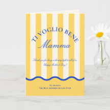 Modern Italian Mother In law Mother’s Day Card