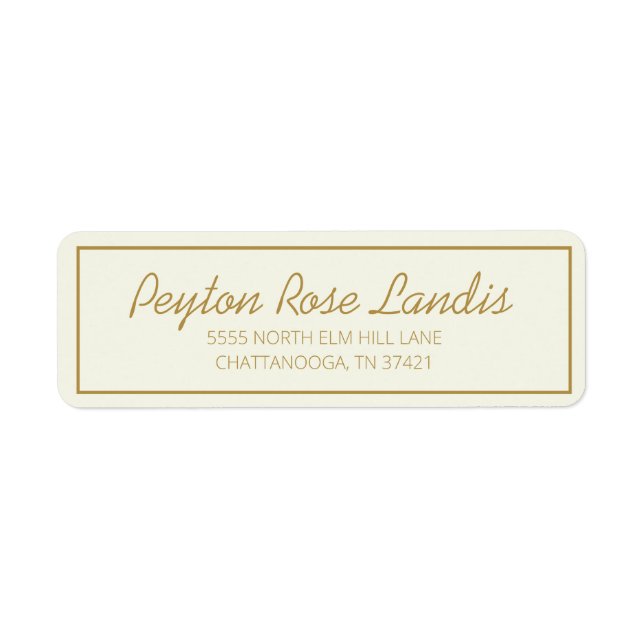 Modern Ivory Cream Gold Script (Vorne)