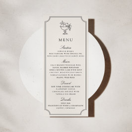 Modern Ivory Double Frame Elegant Wedding Menu Einladung