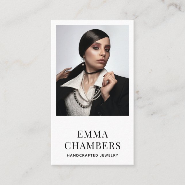 Modern Jewelier Designer Business Card Visitenkarte (Vorderseite)