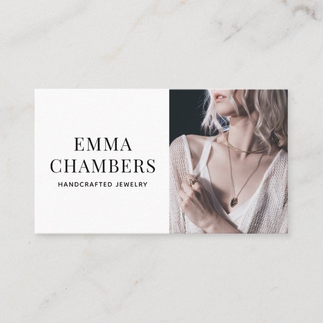 Modern Jewelier Designer Business Card Visitenkarte (Vorderseite)