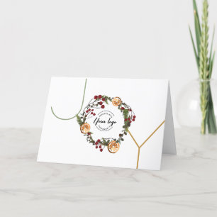 Modern Jodern Corporate Logo-Urlaubskarte Foliage Feiertagskarte