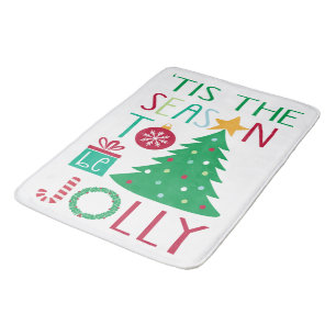 Modern Jolly Christmas Badematte