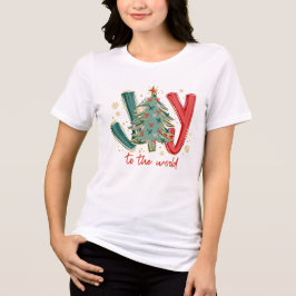 Modern Joy to The World Christian Christmas  Tri-Blend Shirt