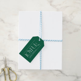 Modern Joyful Happy Holidays Frohe Weihnachten Geschenkanhänger