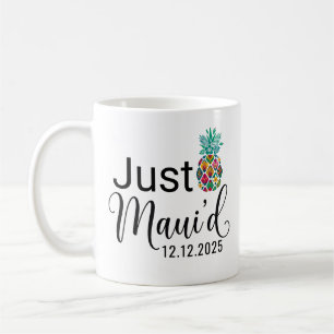 Modern Just Maui'd Hawaii-Hochzeitspaar Kaffeetasse
