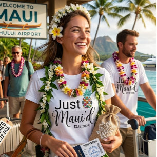Modern Just Maui'd   Hawaii-Hochzeitspaar Tri-Blend Shirt