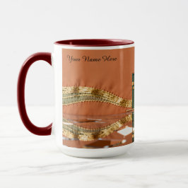 Modern Kaabah Motif | Minimalist Luxury Gold Tasse
