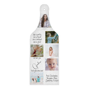 Modern Keepake wir Liebe Sie Oma FotoCollage Schneidebrett