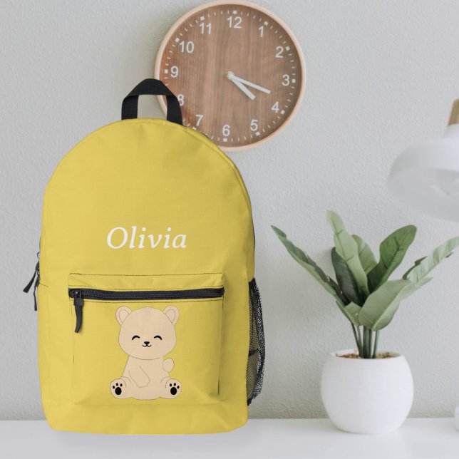 Modern Kids' Backpack with Bear - Personalized  Bedruckter Rucksack (Von Creator hochgeladen)