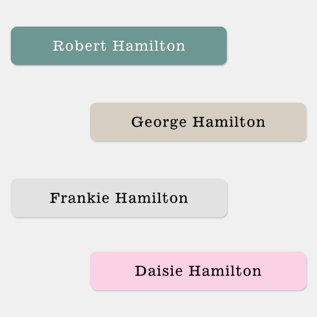 Modern Kids Waterproof Name Custom Etiketten (Gruppe)